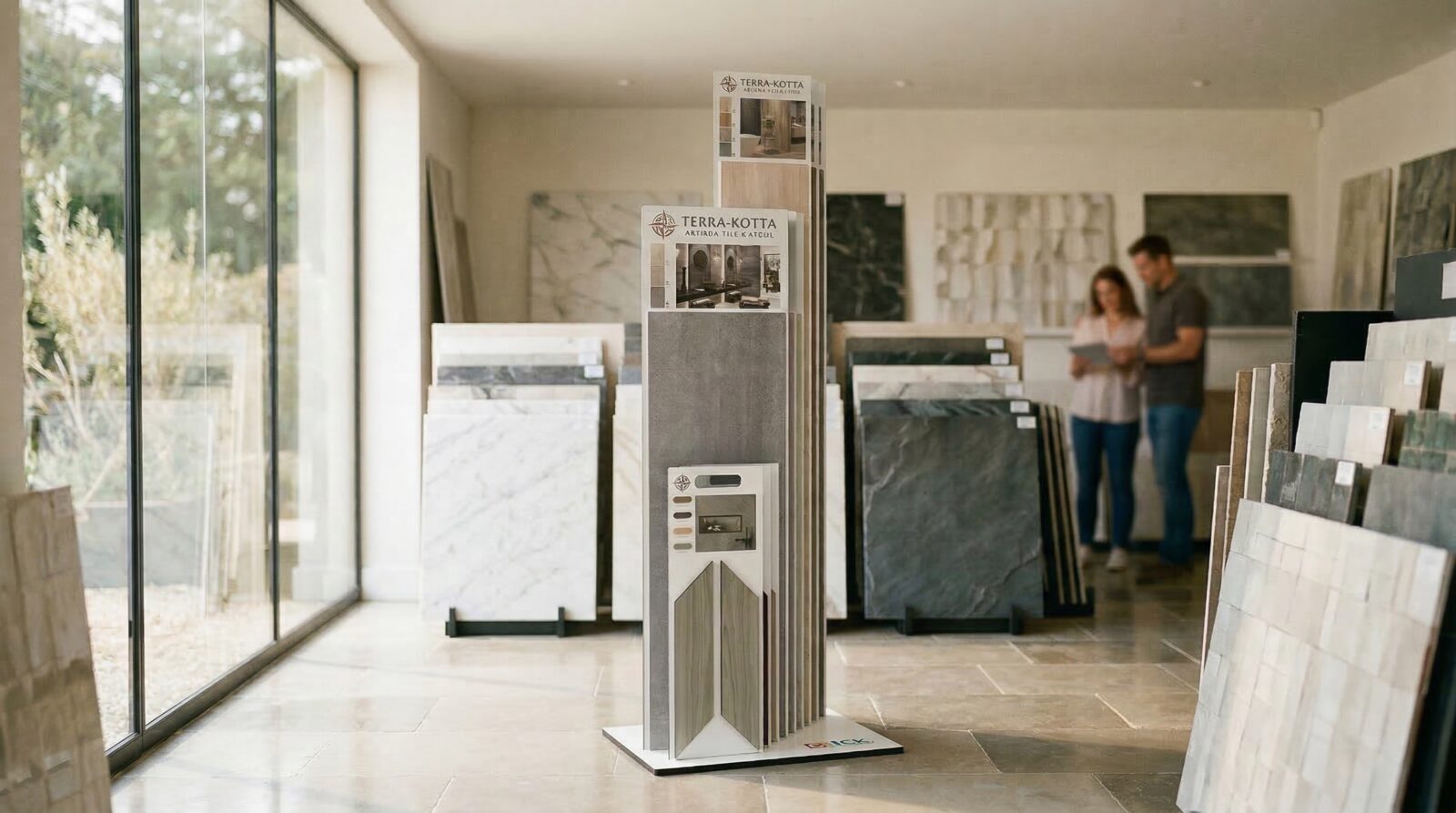 Torre expositor luminoso