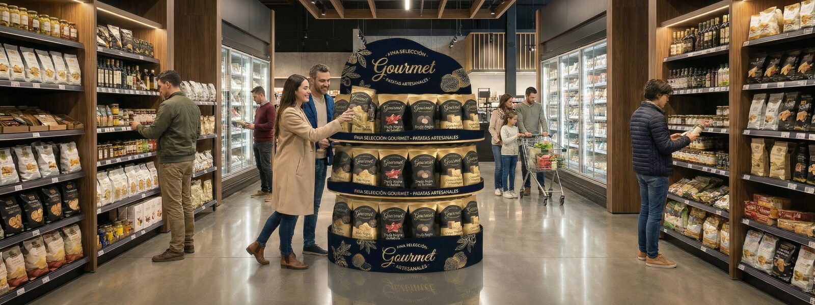 Isla circular en supermercado